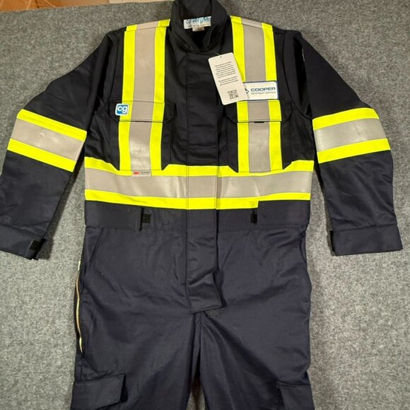 Covergalls Mens Heavyduty Duck Coveralls FR Flame Resistant Small High Vis NWT - Picture 1 of 12